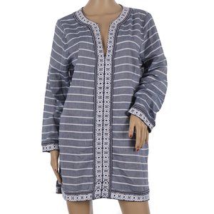 Joie Gray and White Striped Tunic
